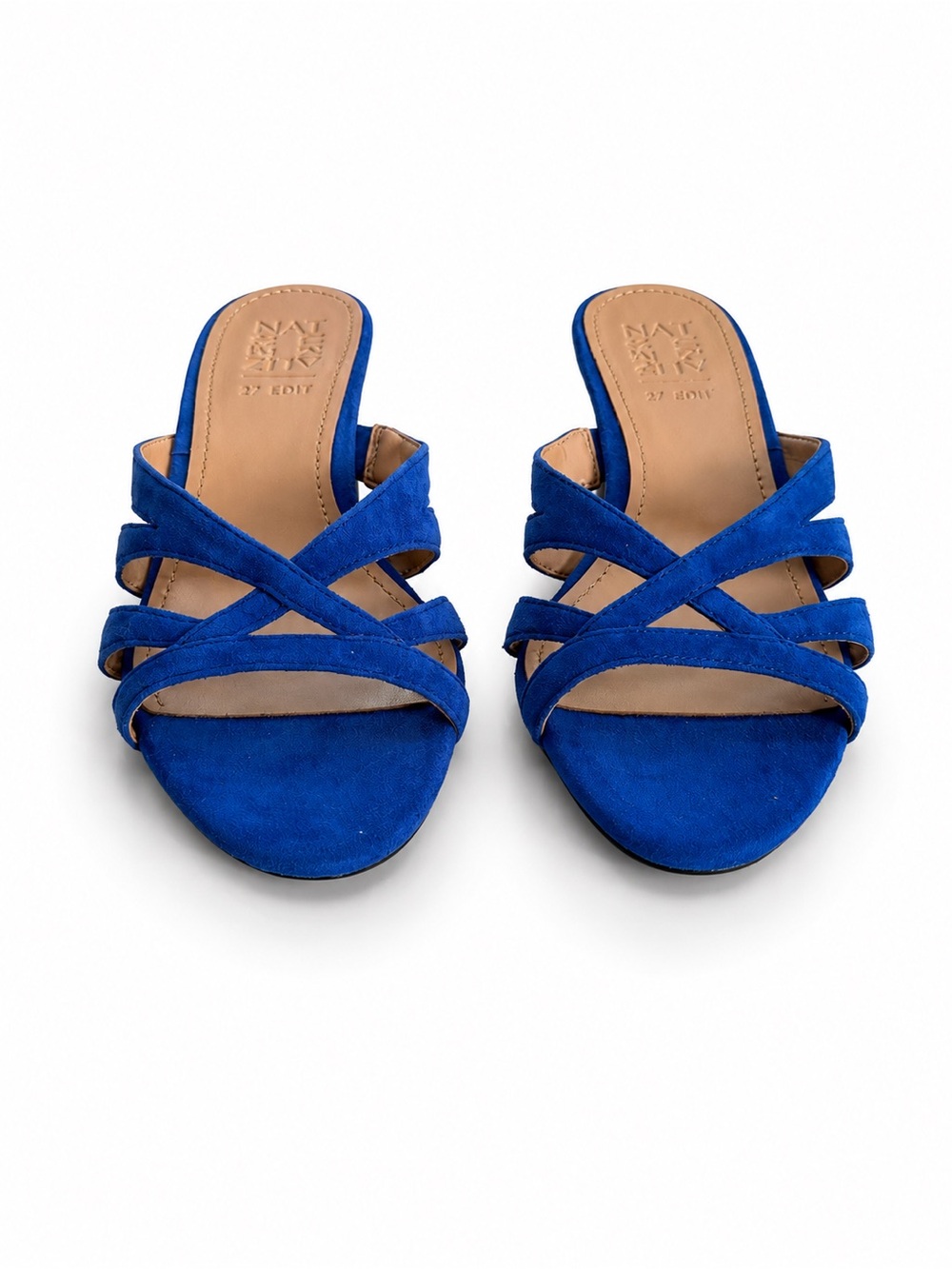 Naturalizer Blue Strappy Open-Toe Mules - Picture 2 of 3